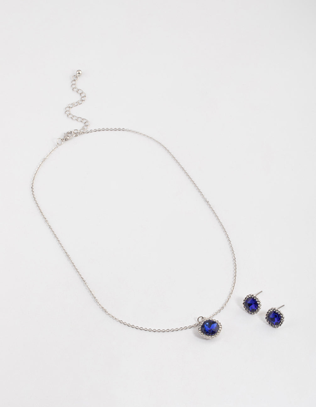 Silver Cushion Halo Jewellery Set