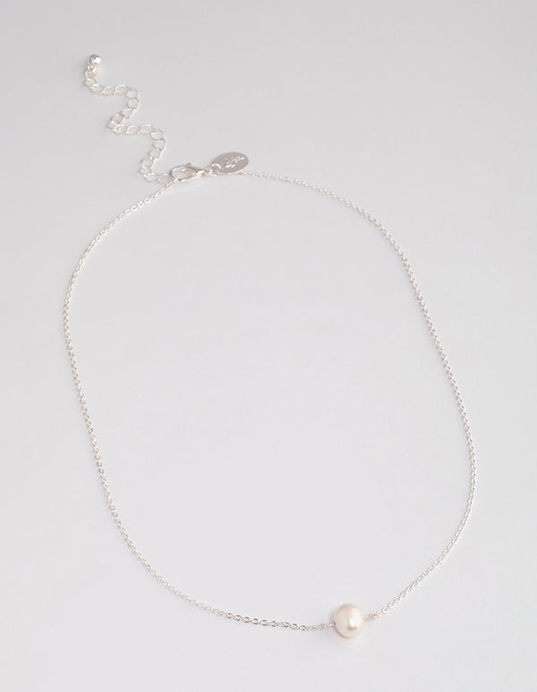 Silver Freshwater Pearl Necklace
