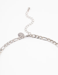 Silver Figaro Chain Necklace - link has visual effect only