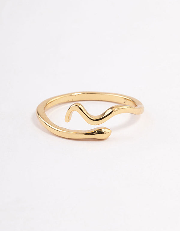 Gold Plated Mini Snake Ring