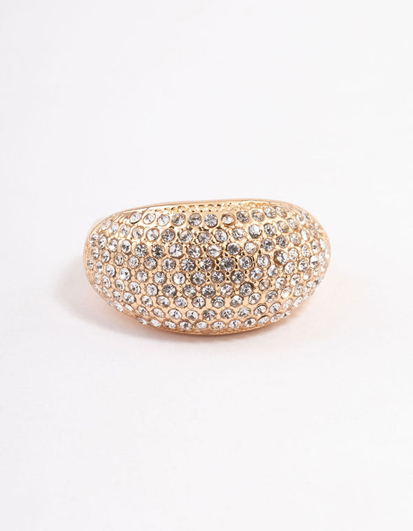 Gold Pave Dome Ring