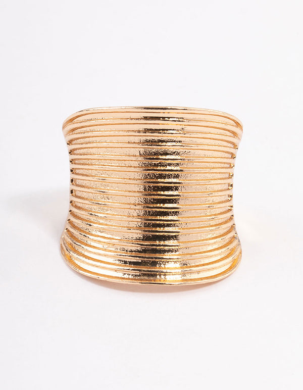 Gold Elongated Band Ring