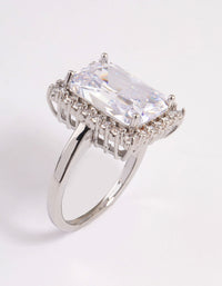 Silver Squared Halo Ring - link has visual effect only