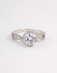 Silver Round Infinity Halo Ring - link has visual effect only