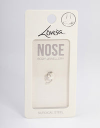 Surgical Steel Moon Nose Stud - link has visual effect only