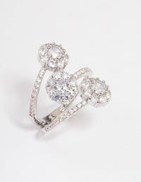 Silver Round Three Tier Ring - link has visual effect only