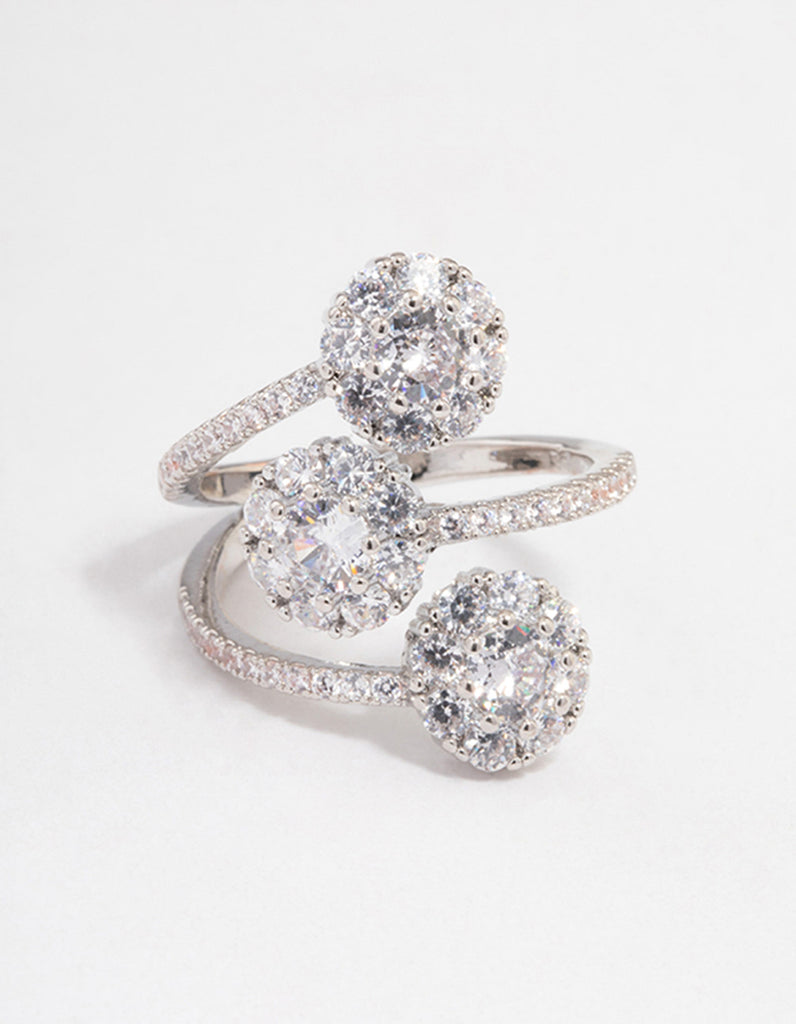 Silver Round Three Tier Ring - Lovisa