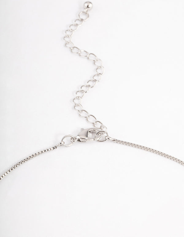 Silver Cubic Zirconia V-Shape Jewellery Set