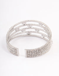 Silver Cubic Zirconia Marquise Cupchain Bangle - link has visual effect only