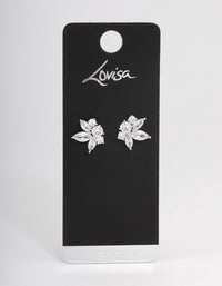 Silver Lotus Stud Earrings - link has visual effect only