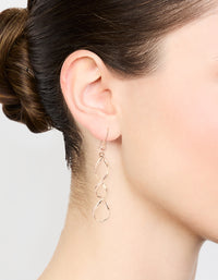 Rose Gold Spiral Drop Earrings - link has visual effect only
