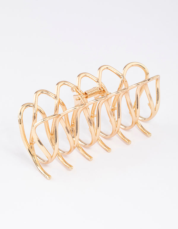 Gold Cut Out Molten Claw Clip