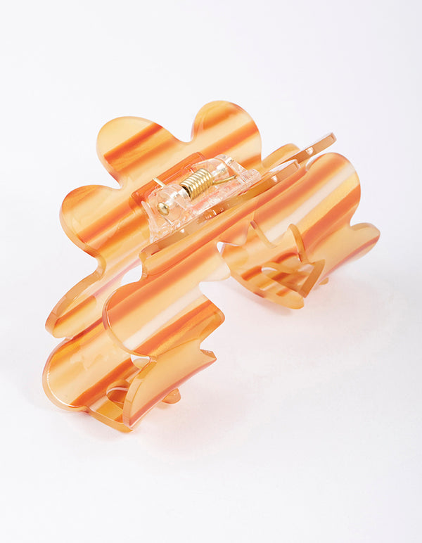 Plastic Orange Cut Out Claw Clip