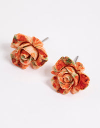 Watercolour Rose Stud Earrings - link has visual effect only