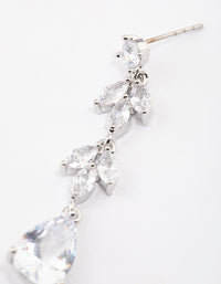 Silver Double Vine Teardrop Earrings - link has visual effect only