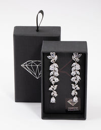 Silver Petal Drop Earrings - link has visual effect only