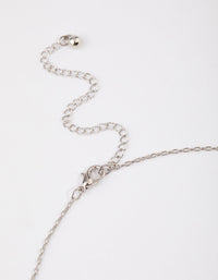 Silver Square Halo Jewellery Set - link has visual effect only