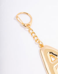 Gold Plated Letter 'A' Initial Key Ring - link has visual effect only