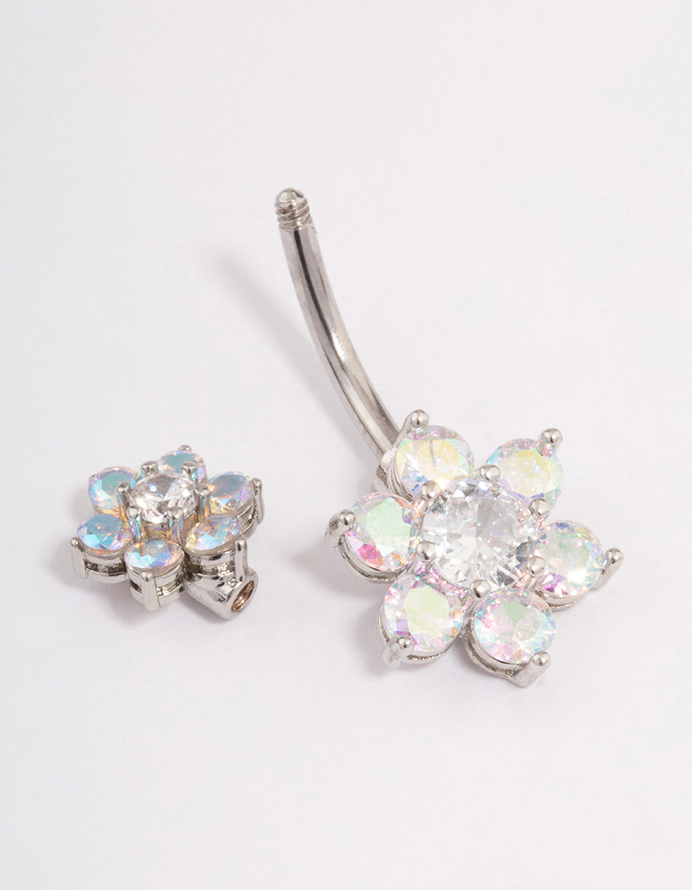 Surgical Steel Double Daisy Belly Ring