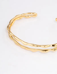 Gold Plated Double Molten Wrist Cuff - link has visual effect only