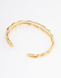 Gold Plated Double Molten Wrist Cuff - link has visual effect only