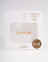Gold Plated Sterling Silver Thin Band Ring - link has visual effect only