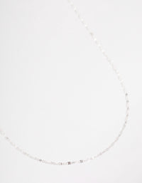 Sterling Silver Infinity Link Chain Necklace - link has visual effect only