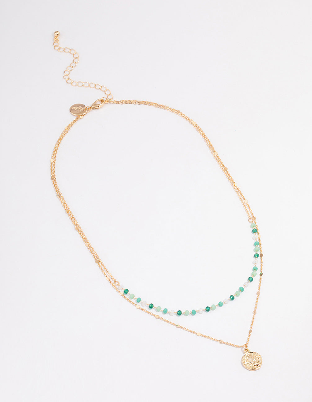 Gold Bead & Coin Layered Necklace