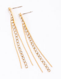 Gold Anchor & Cup Chain Drop Earrings - link has visual effect only