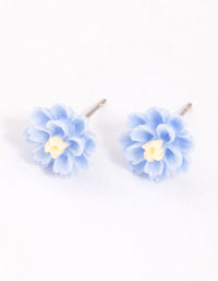 Blue Dahlia Stud Earrings - link has visual effect only