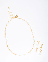 Letter 'R' Gold Plated Initial Customisable Charm Necklace - link has visual effect only