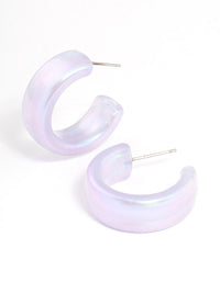 Rose Gold Moonlight Hoop Earrings - link has visual effect only