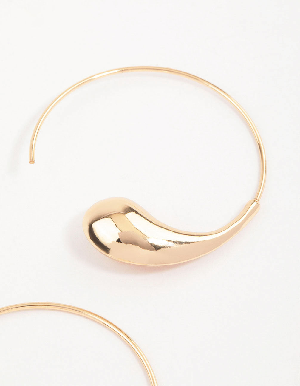 Gold Threaded Gold Hoop Earrings