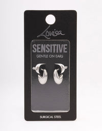 Surgical Steel Curved Bubble Stud Earrings - link has visual effect only