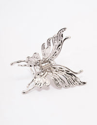 Silver Melted Butterfly Hair Claw Clip - link has visual effect only