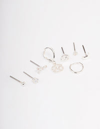 Silver Plated Cancer Earring Pack - link has visual effect only