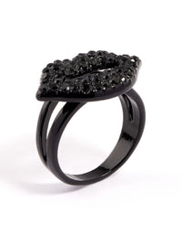 Black Crystal Lips Ring - link has visual effect only