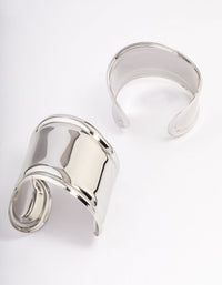 Silver Statement Large Wrist Cuffs - link has visual effect only