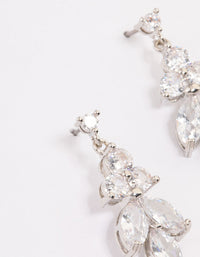 Silver Cubic Zirconia Pearl Drop Earrings - link has visual effect only