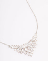 Silver Cubic Zirconia Short Necklace - link has visual effect only