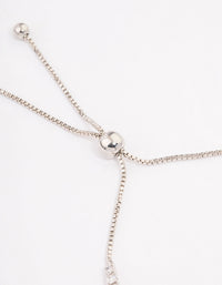 Silver Multi Square Cubic Zirconia Tennis Bracelet - link has visual effect only