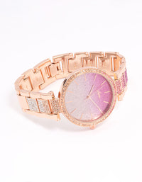 Rose Gold Ombre Sparkle Watch - link has visual effect only