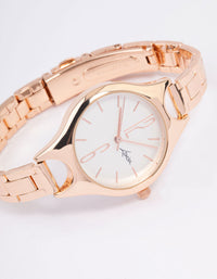 Rose Gold Slim Arched Watch - link has visual effect only