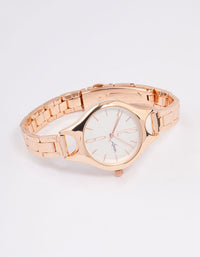 Rose Gold Slim Arched Watch - link has visual effect only