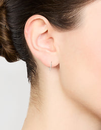 Sterling Silver Heart Hoop Earrings 12mm - link has visual effect only