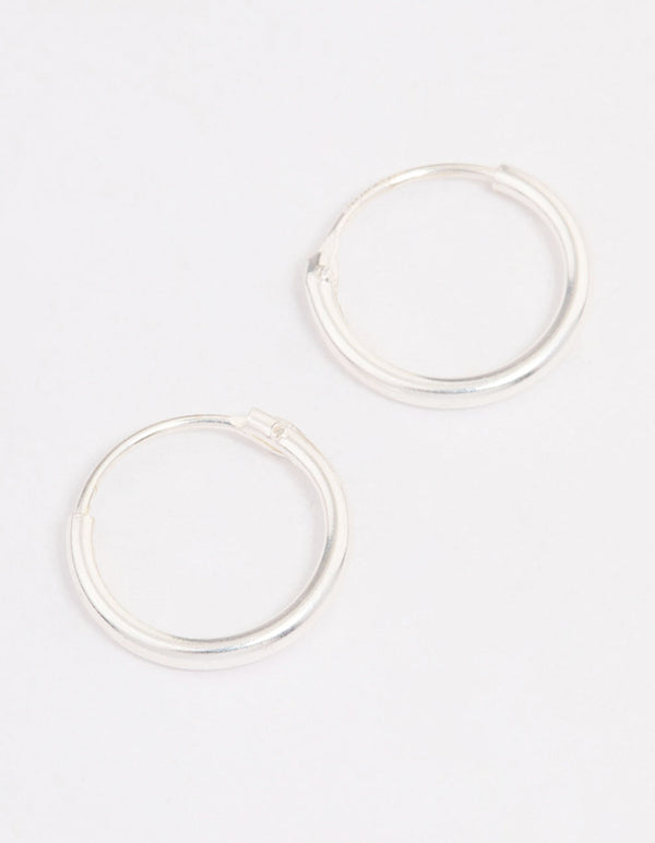 Sterling Silver Hoop Earrings 10mm