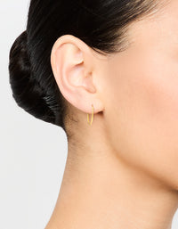 Gold Plated Sterling Silver Hoop Earrings 16mm - link has visual effect only