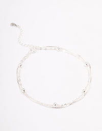 Sterling Silver Snake Chain Ball Bracelet - link has visual effect only