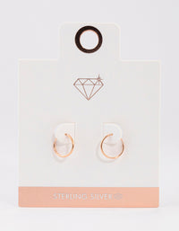 Rose Gold Plated Sterling Silver Hoop Earrings 12mm - link has visual effect only