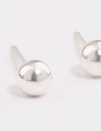 Sterling Silver Ball Stud Earrings 4mm - link has visual effect only